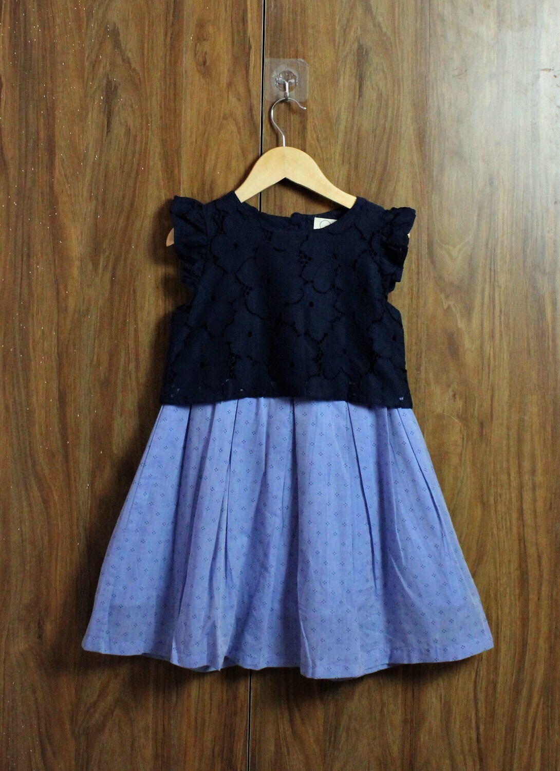 Nevy blue cotton dress(4 to 12 Yrs.)