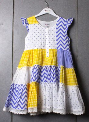 Cotton patch frock(2 to 12 Yrs.)