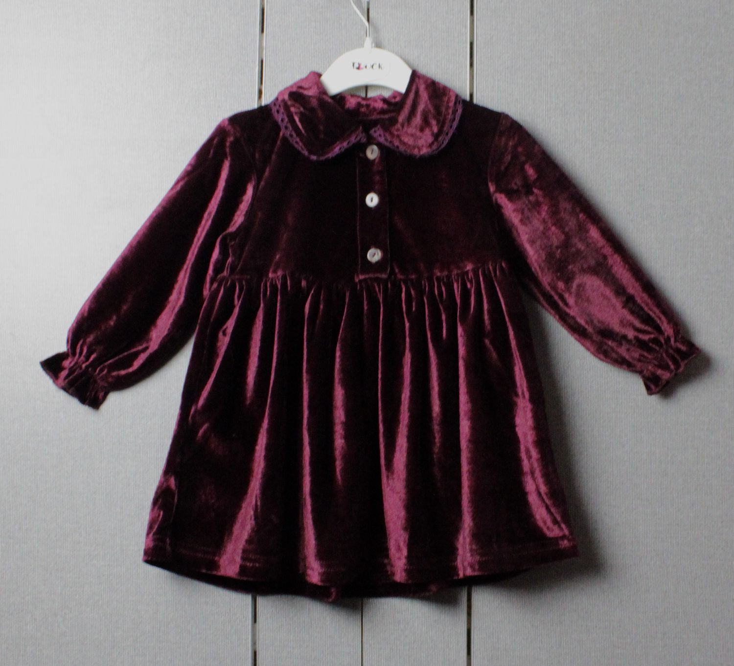 Velvet dress for light winter(1 to 6-7 years)