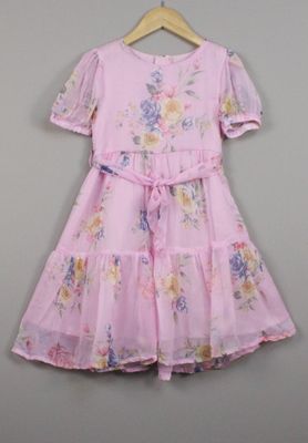 chiffon with lined cotton(4 to 12 yrs)