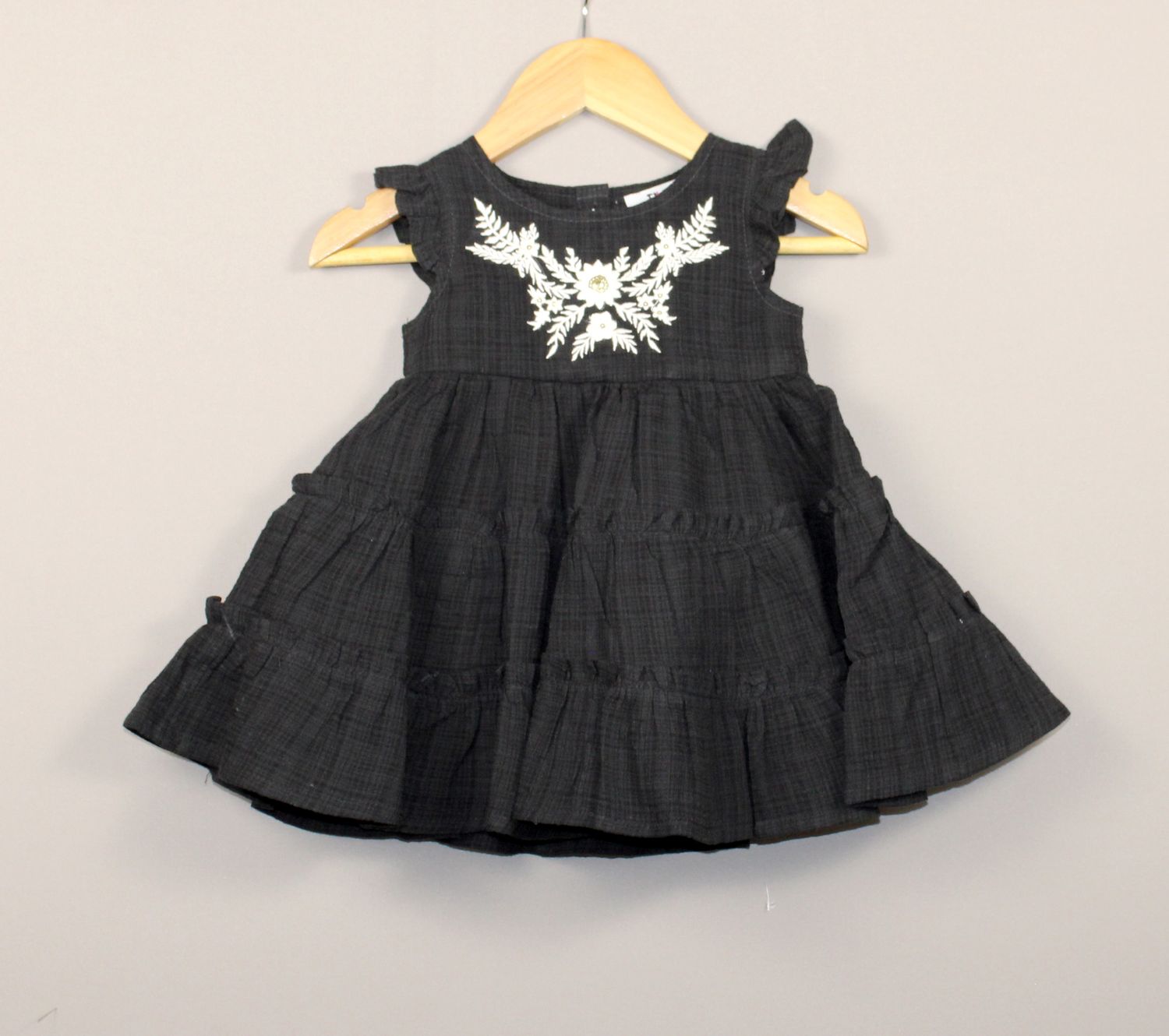cotton black dress(1 to 5-6 years)