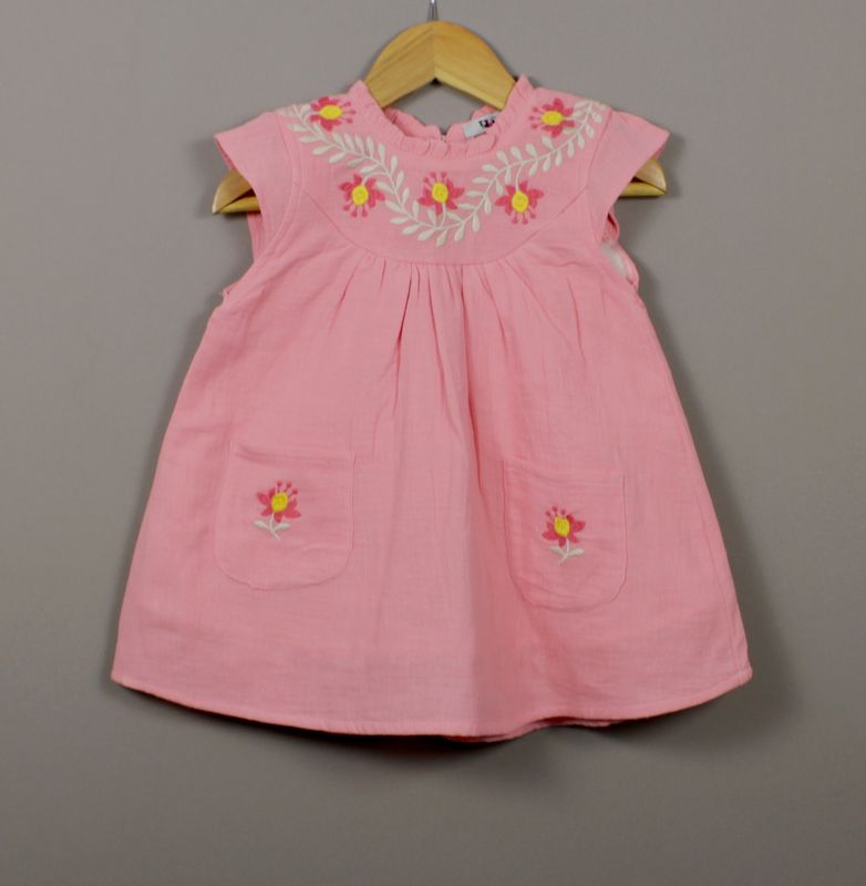 emboridry cotton dress(6 months to 3 years)