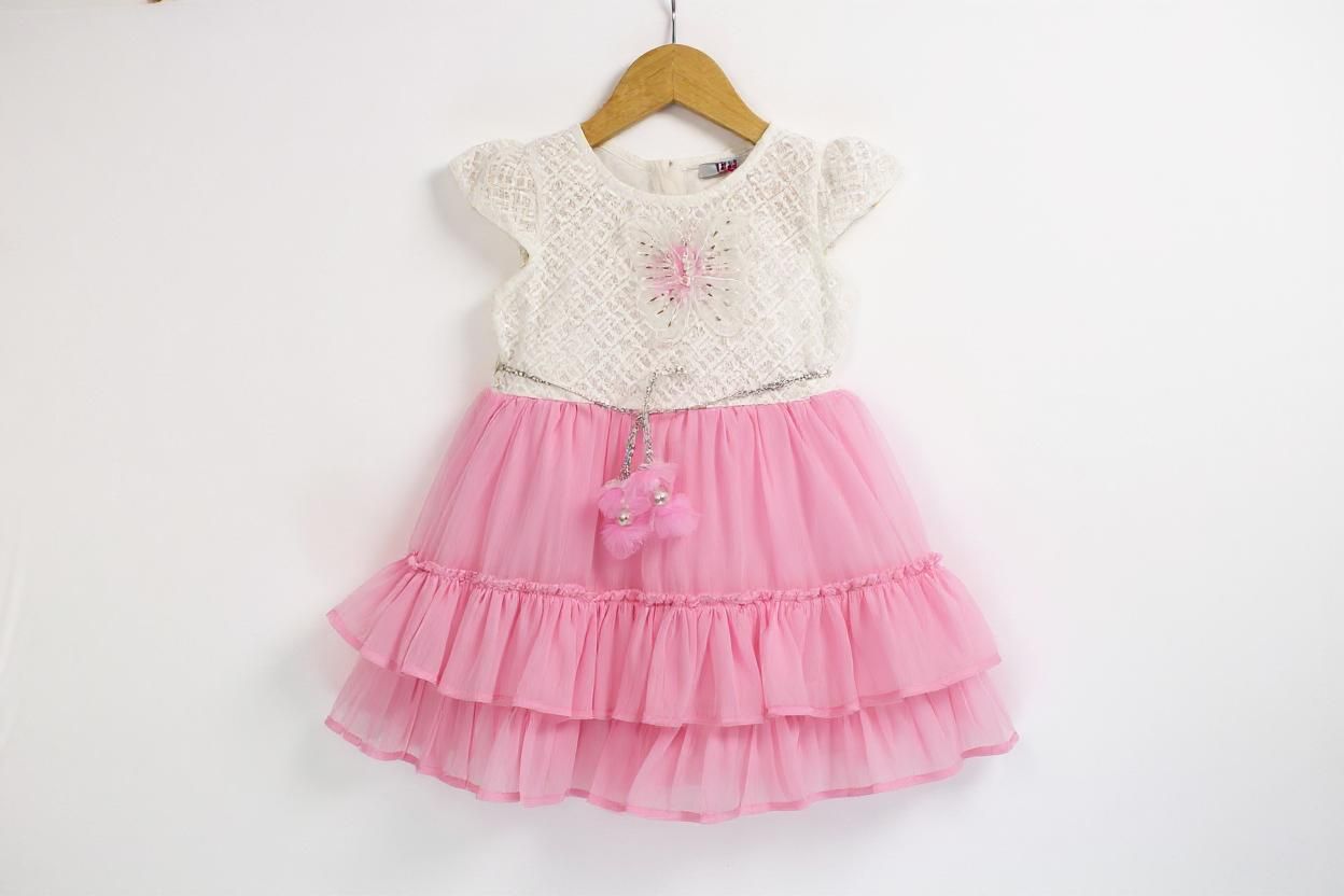 Cotton Candy Chiffon Cotton Frock