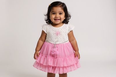 Cotton Candy Chiffon Cotton Frock