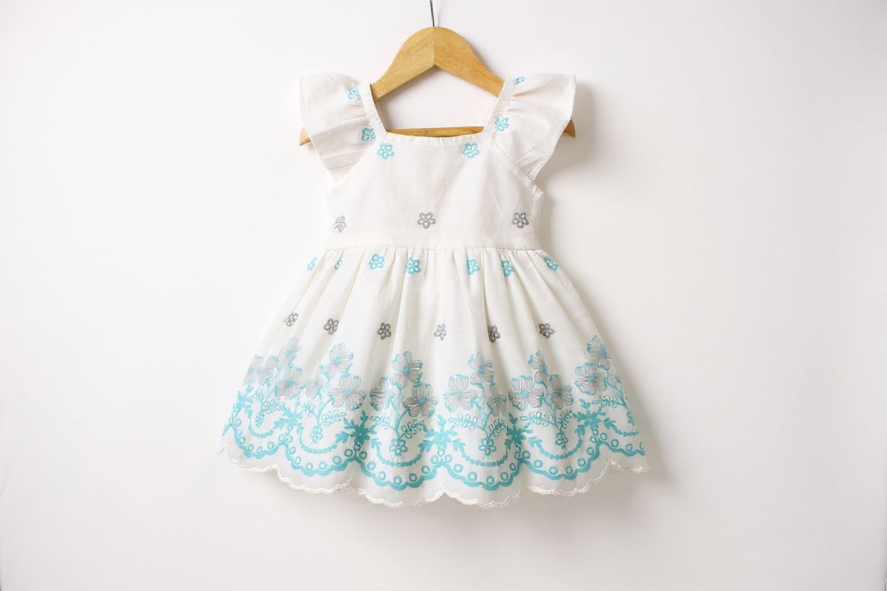 Ocean Bloom Cotton Frock