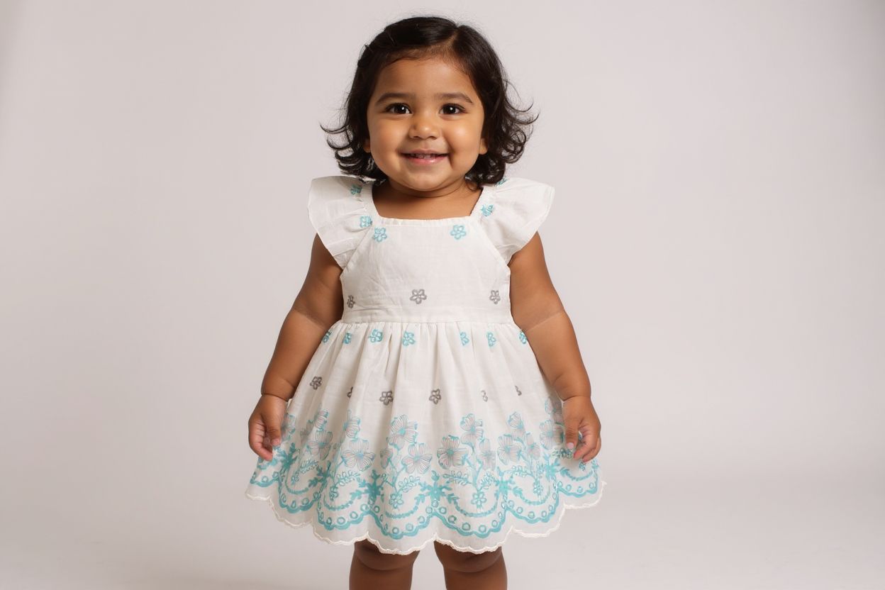 Ocean Bloom Cotton Frock