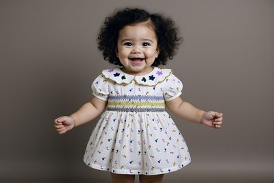 Embroidered Petal Cotton Frock