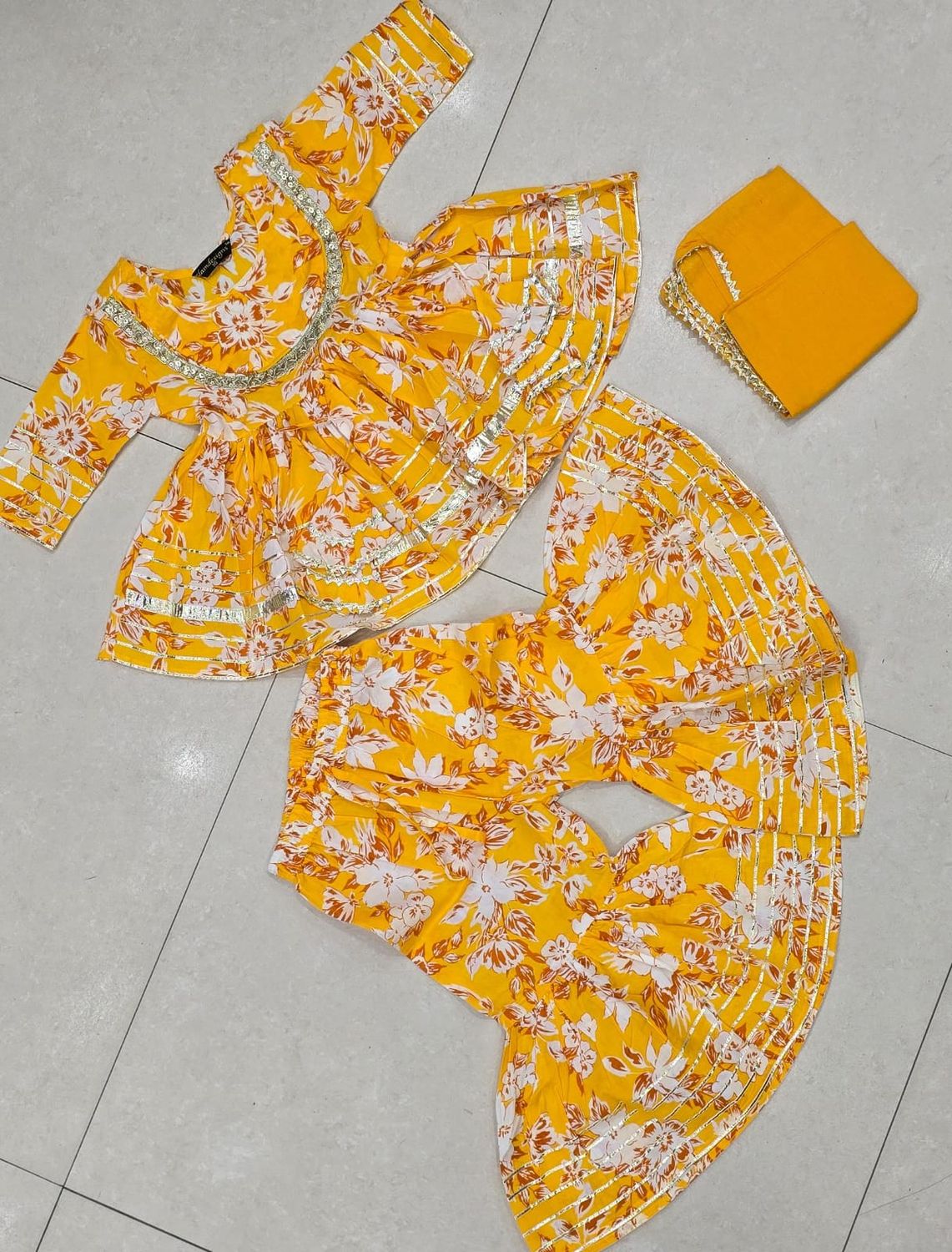 Ethnic wear pure light cotton with sharara