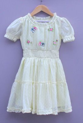 Light Yellow Embroidered butta georgette Light Yellow Embroidered butta georgette