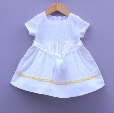 White Cotton Embroidered Frocks White Cotton Embroidered Frocks