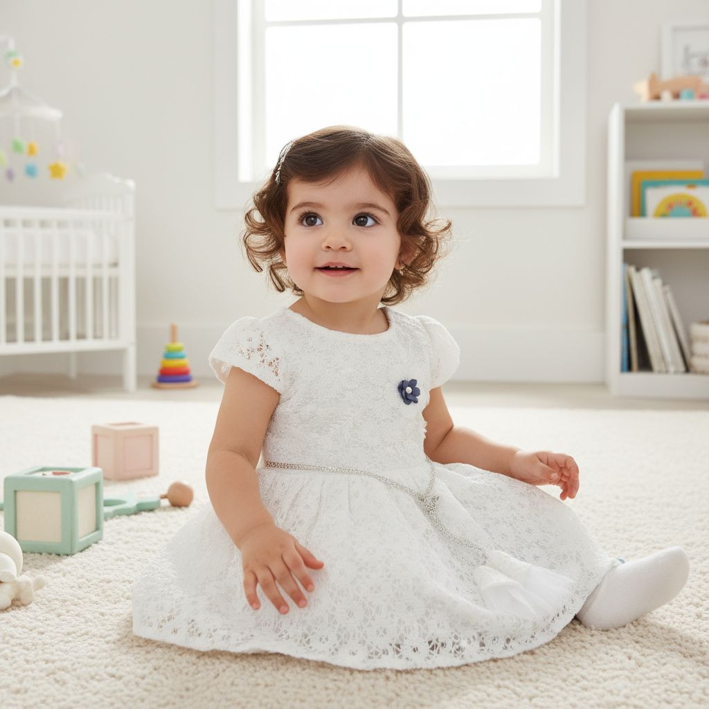 White Lace Party Frock