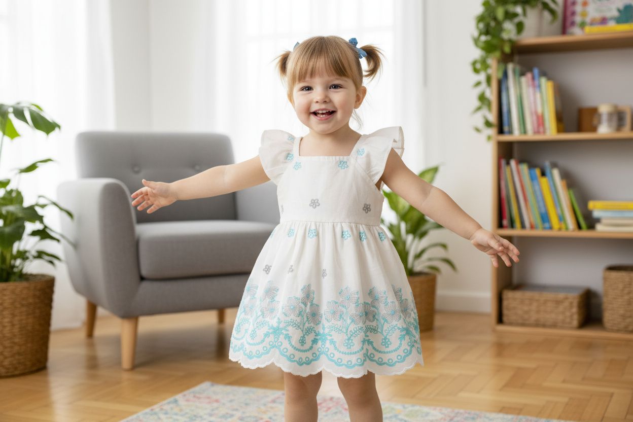 Ocean Bloom Cotton Frock