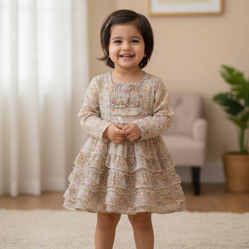 Girls Premium Chiffon  Frock