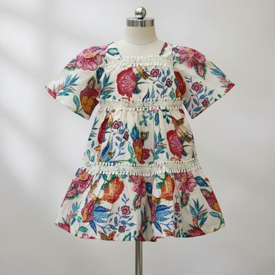 Cotton Floral Frock – Soft, Breathable