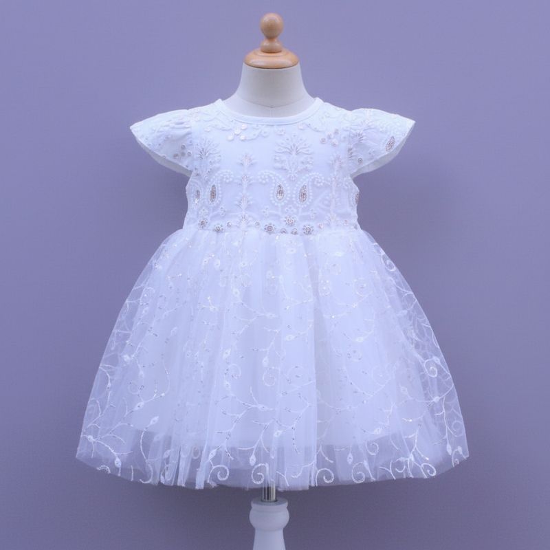 Sequin detailing Net Party Frock