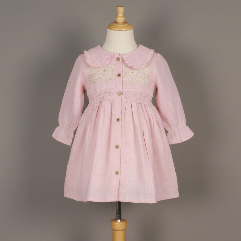 ​Pure Cotton Baby Girl Embroidered Frock