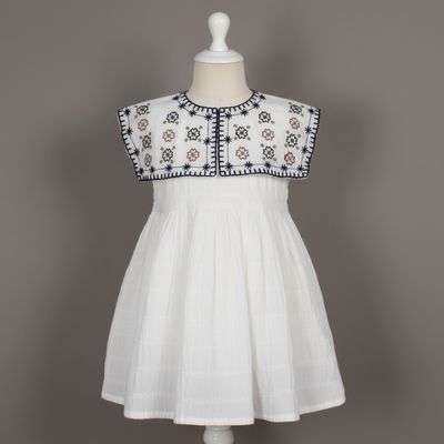 charming white embroidered frock