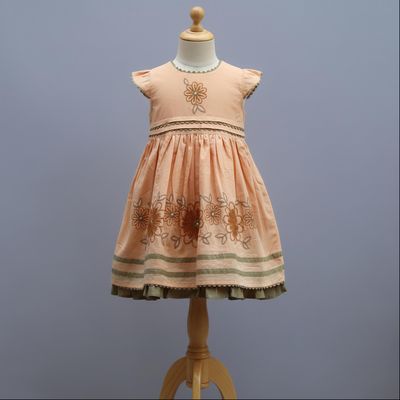 Embroidered Cotton Frock for Baby Girls