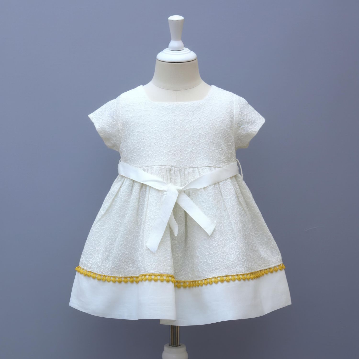 White Cotton Embroidered Frocks