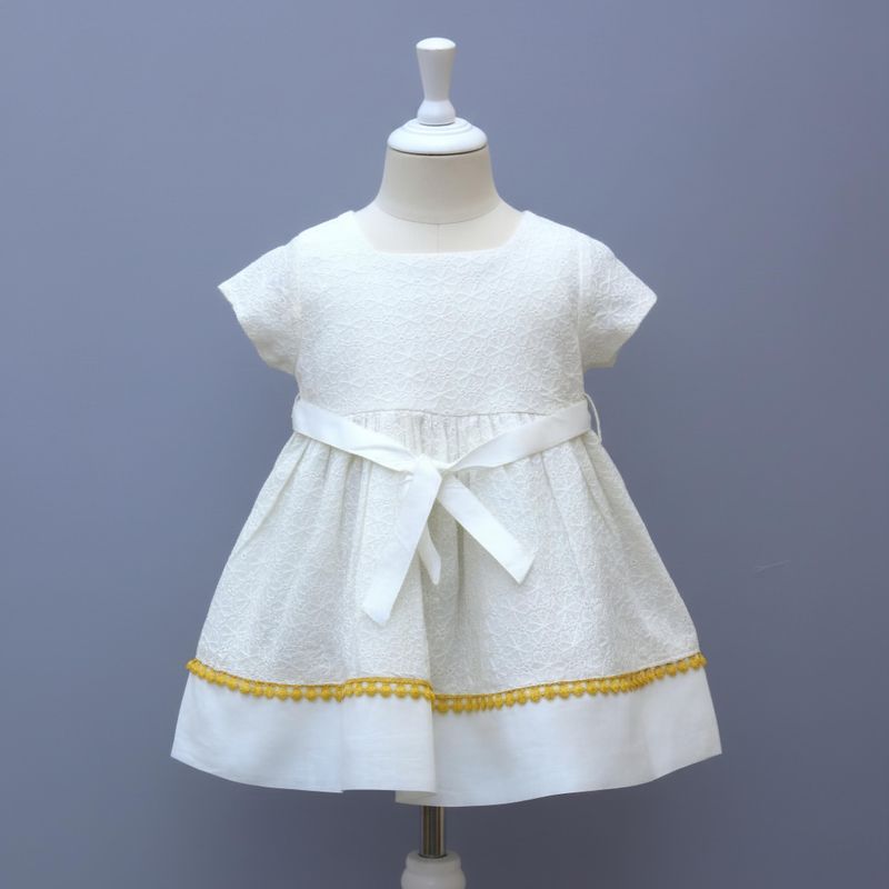 White Cotton Embroidered Frocks