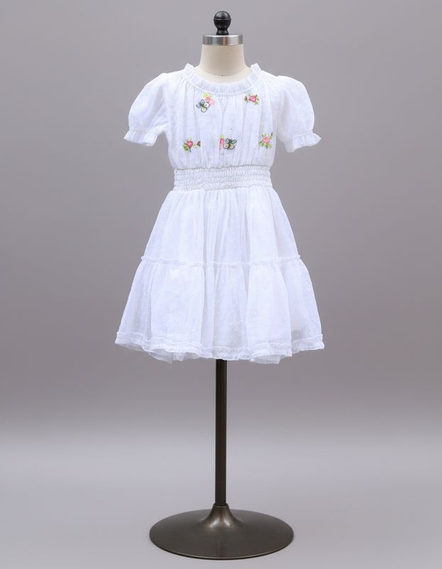 White Embroidered Frock