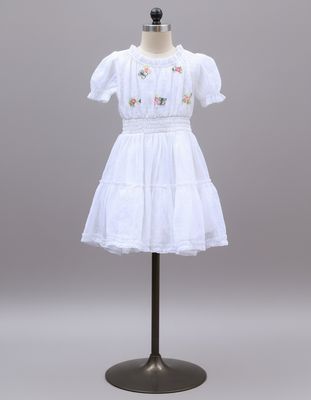 White Embroidered Frock