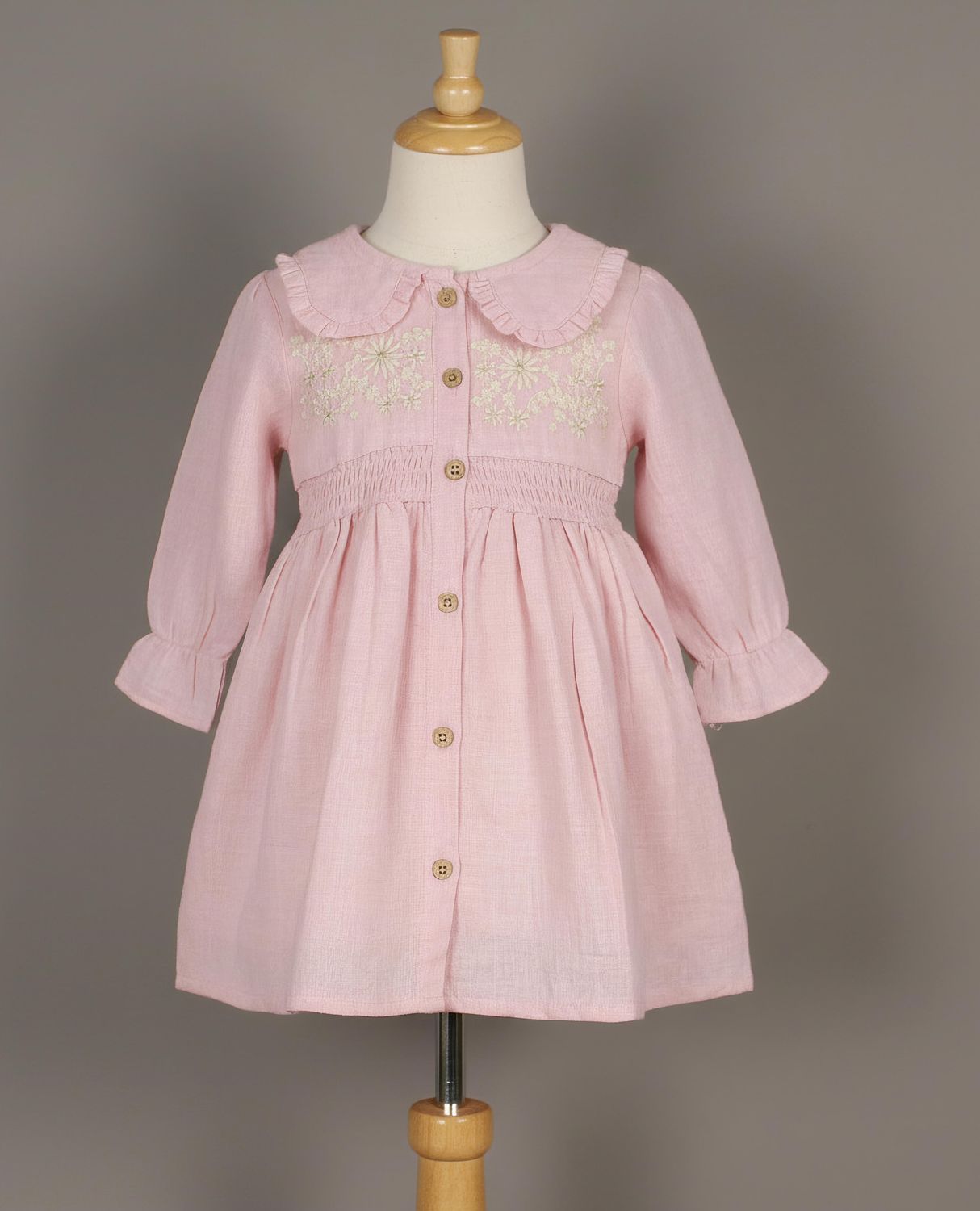 ​Pure Cotton Baby Girl Embroidered Frock