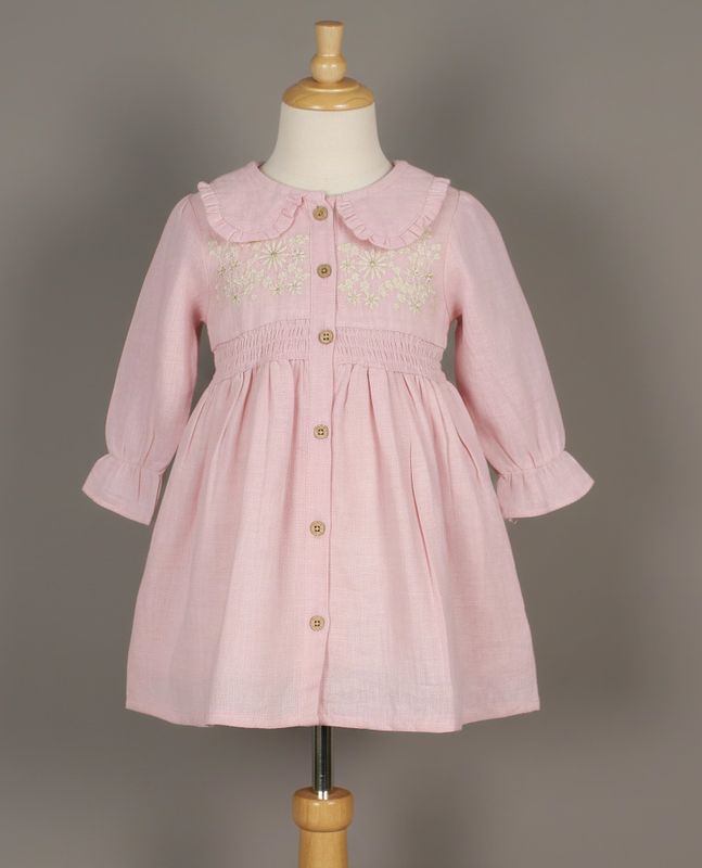 ​Pure Cotton Baby Girl Embroidered Frock