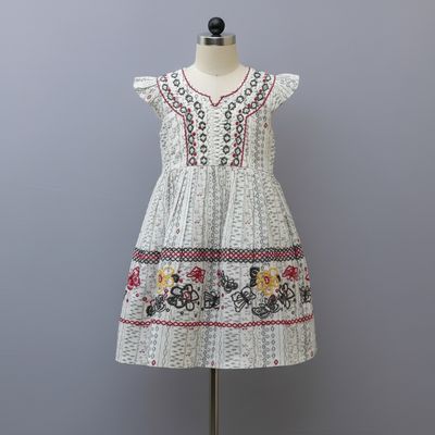 Pure Cotton Baby Girl Embroidered Frock | Soft &amp; Stylish Kids Dress