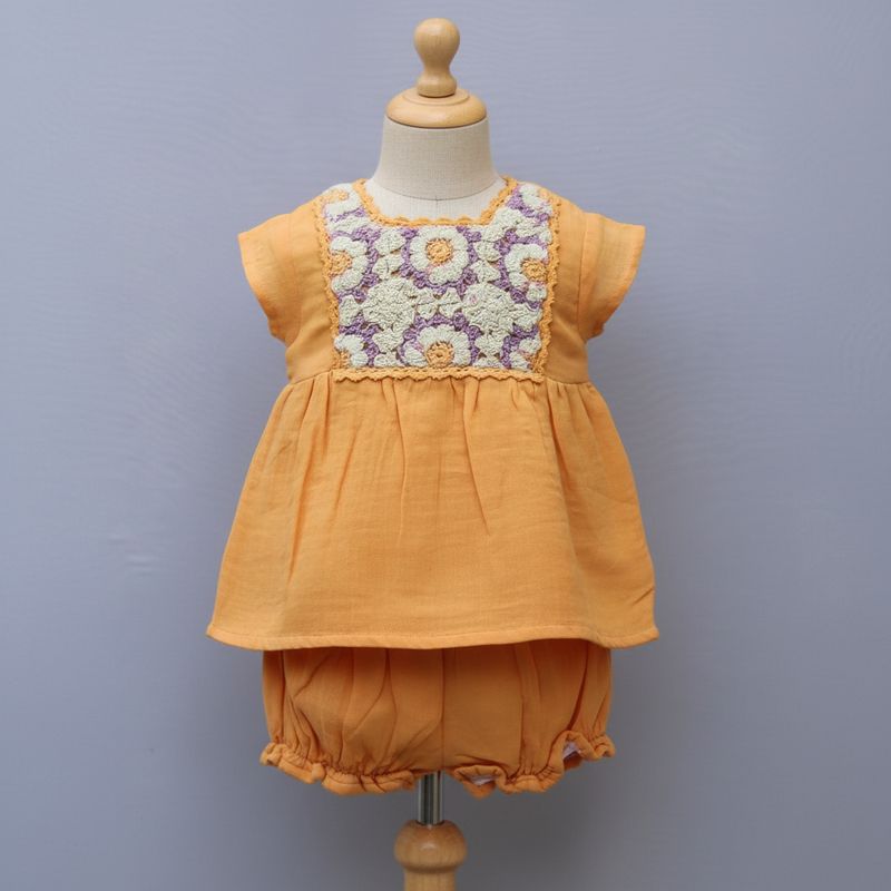 Pure Cotton Baby Girl Top &amp; Bloomer Set