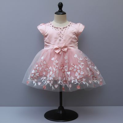 🌸 Baby Girl Peach Party Dress