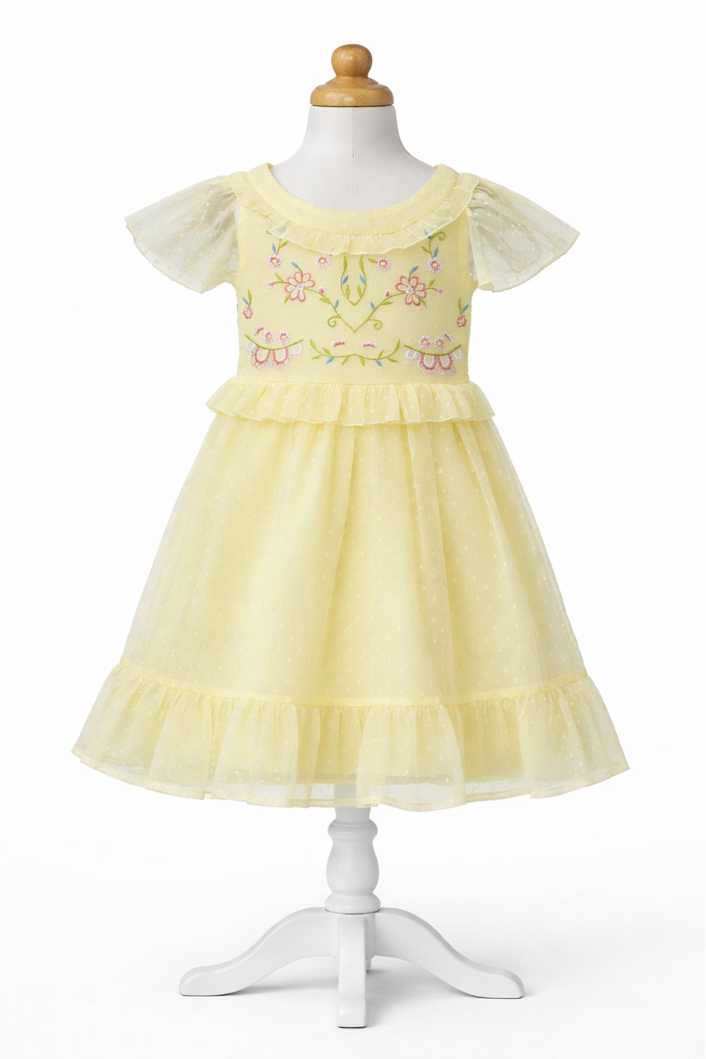Girls Embroidered  Party Wear Frock – Soft, Elegant &amp; Princess-Style Outfit
