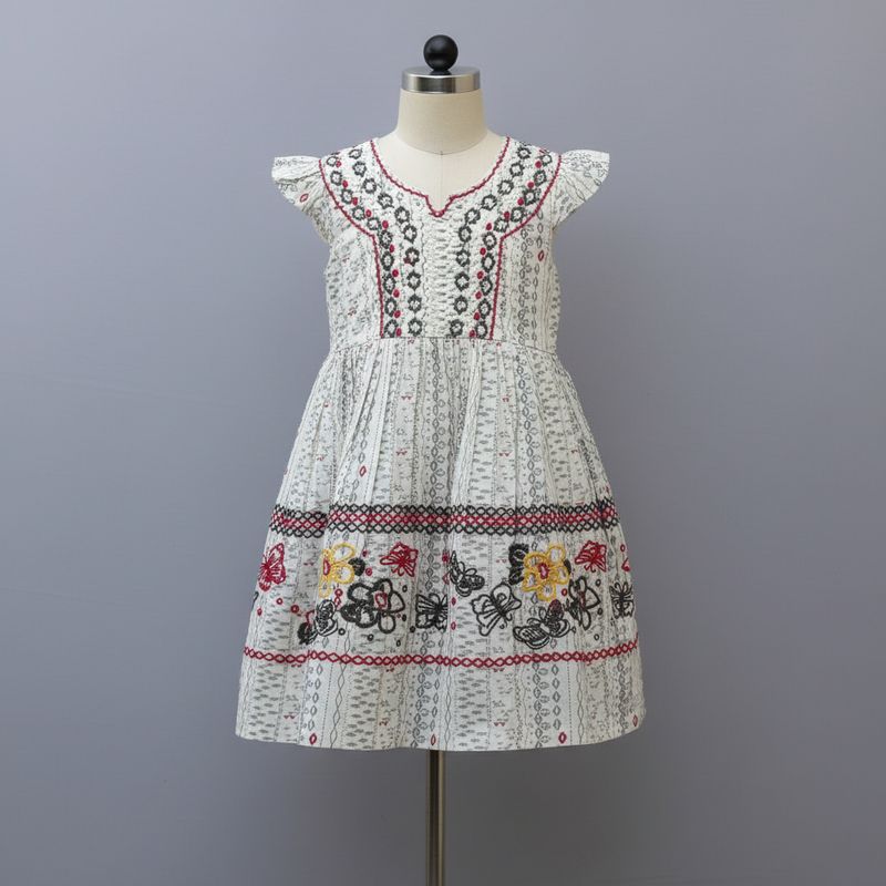 Pure Cotton Baby Girl Embroidered Frock | Soft &amp; Stylish Kids Dress