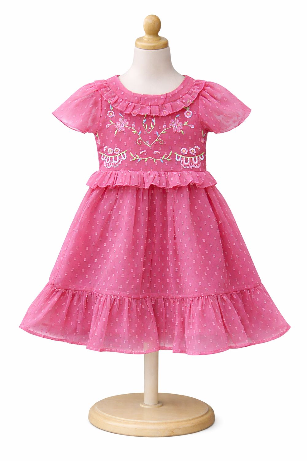 Girls Embroidered Party Wear Frock – Soft, Elegant &amp; Princess-Style Outfit
