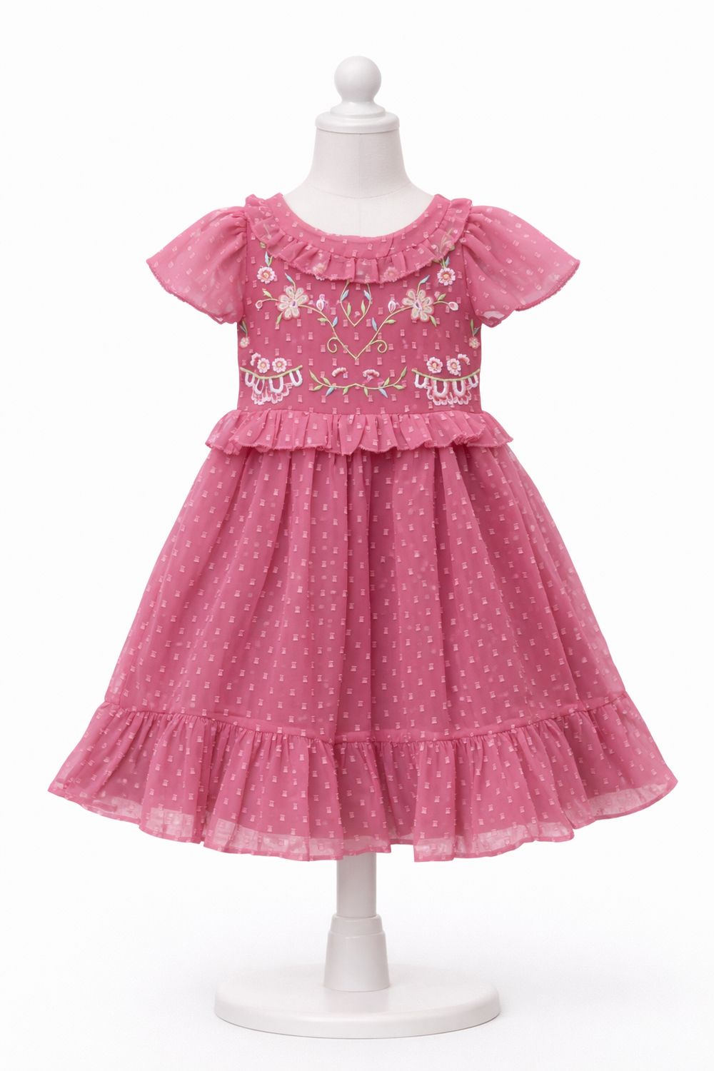 Girls Embroidered Party Wear Frock – Soft, Elegant &amp; Princess-Style Outfit