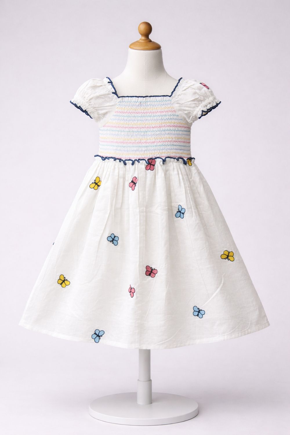 🦋 Butterfly Embroidered Cotton Frock – Soft, Breathable &amp; Summer Comfort Wear