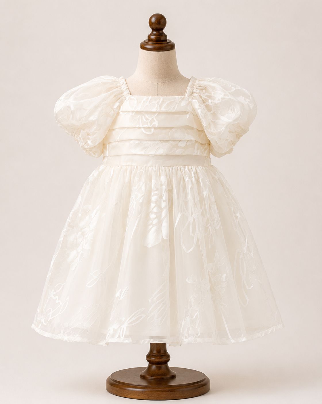 White Organza Party Wear Dress