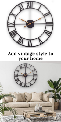 3D Vintage Wall Clock with Roman Numerals