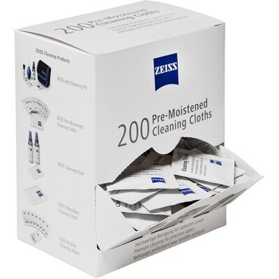 Zeiss Pre-Moistened Cleaning Cloths (Box of 200)