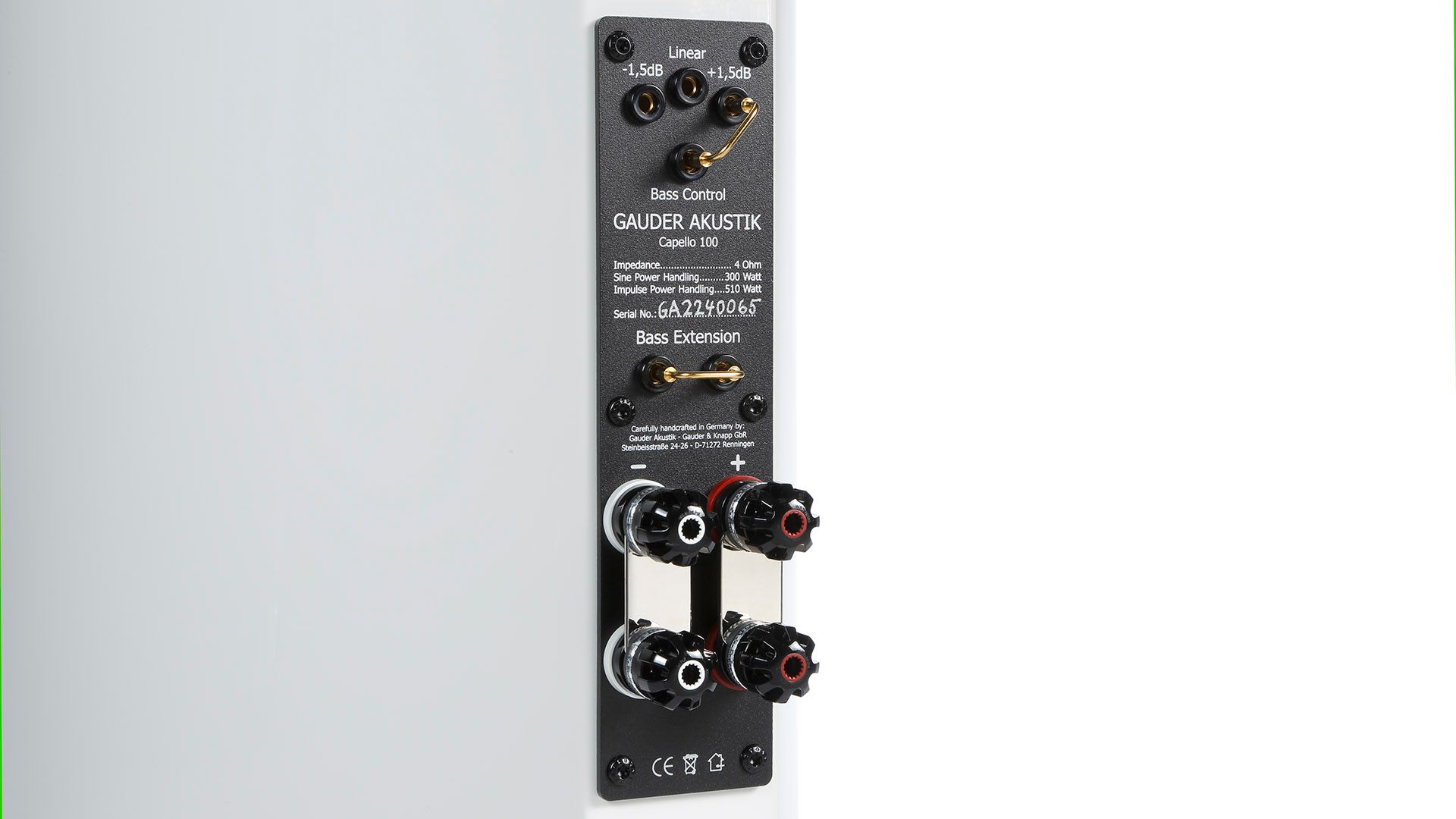 Gauder Akustik Capello 100 3 Way w Beryllium Tweeter and Double Vision (Pair)