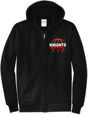 Youth Knights Basketball Full Zip Sweatshirt