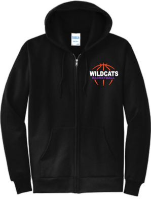 Youth Wildcats Basketball Full Zip Sweatshirt