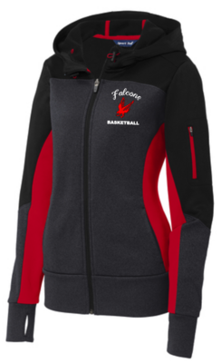 Ladies Falcons Basketball Hooded Zip Up