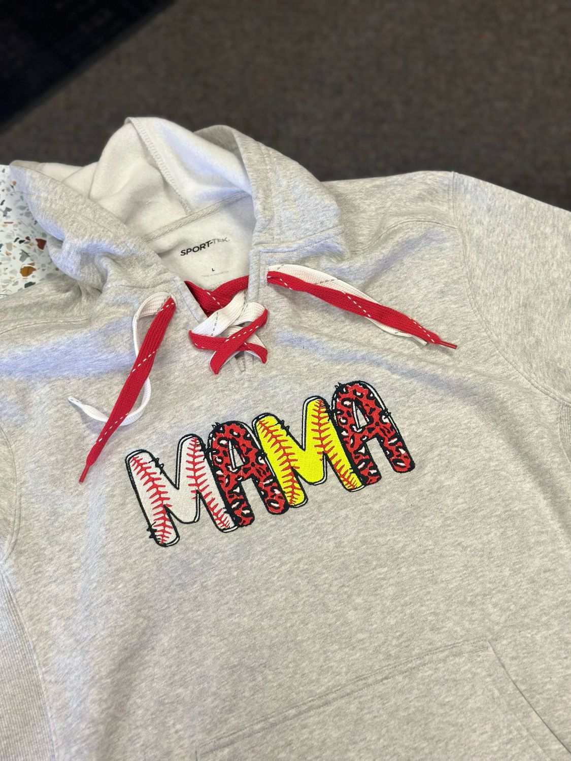 Mama Softball/Baseball Embroidered Sweatshirt