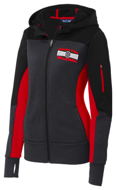 Cannon Falls Volleyball Ladies Hooded Zip Up