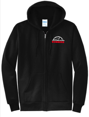 Youth Bombers Volleyball Full Zip Sweatshirt