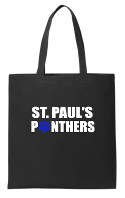 St. Paul&#39;s Panthers Tote Bag Design #4