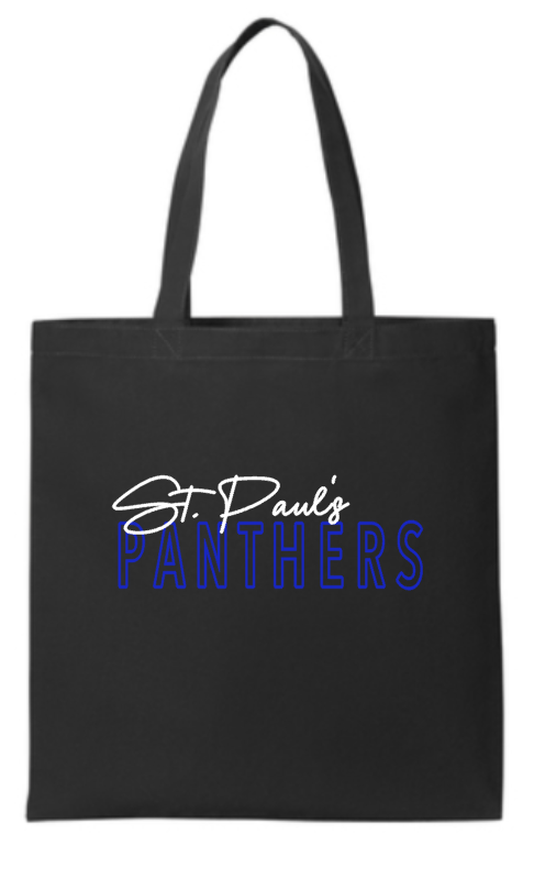 St. Paul&#39;s Panthers Tote Bag Design #5
