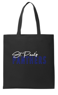 St. Paul&#39;s Panthers Tote Bag Design #5