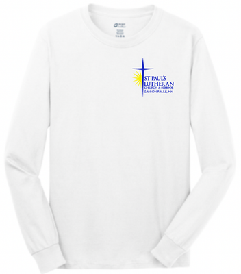 St. Paul Lutheran Long Sleeve T-Shirt (Small Left Option)